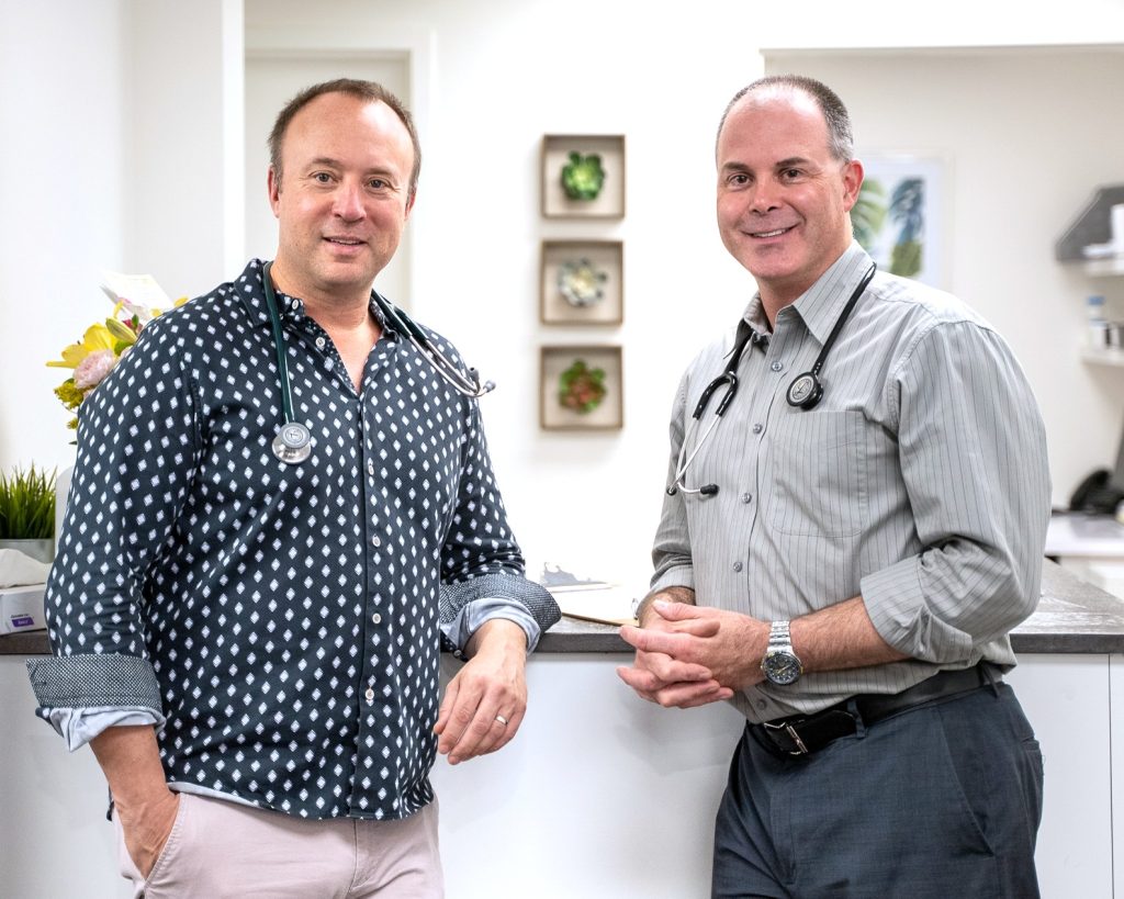 Dr. John O’Mahony and Dr. Sean Peterson, the family physicians and clinical investigators at Bluewater Clinical Research Group in Sarnia, Ontario